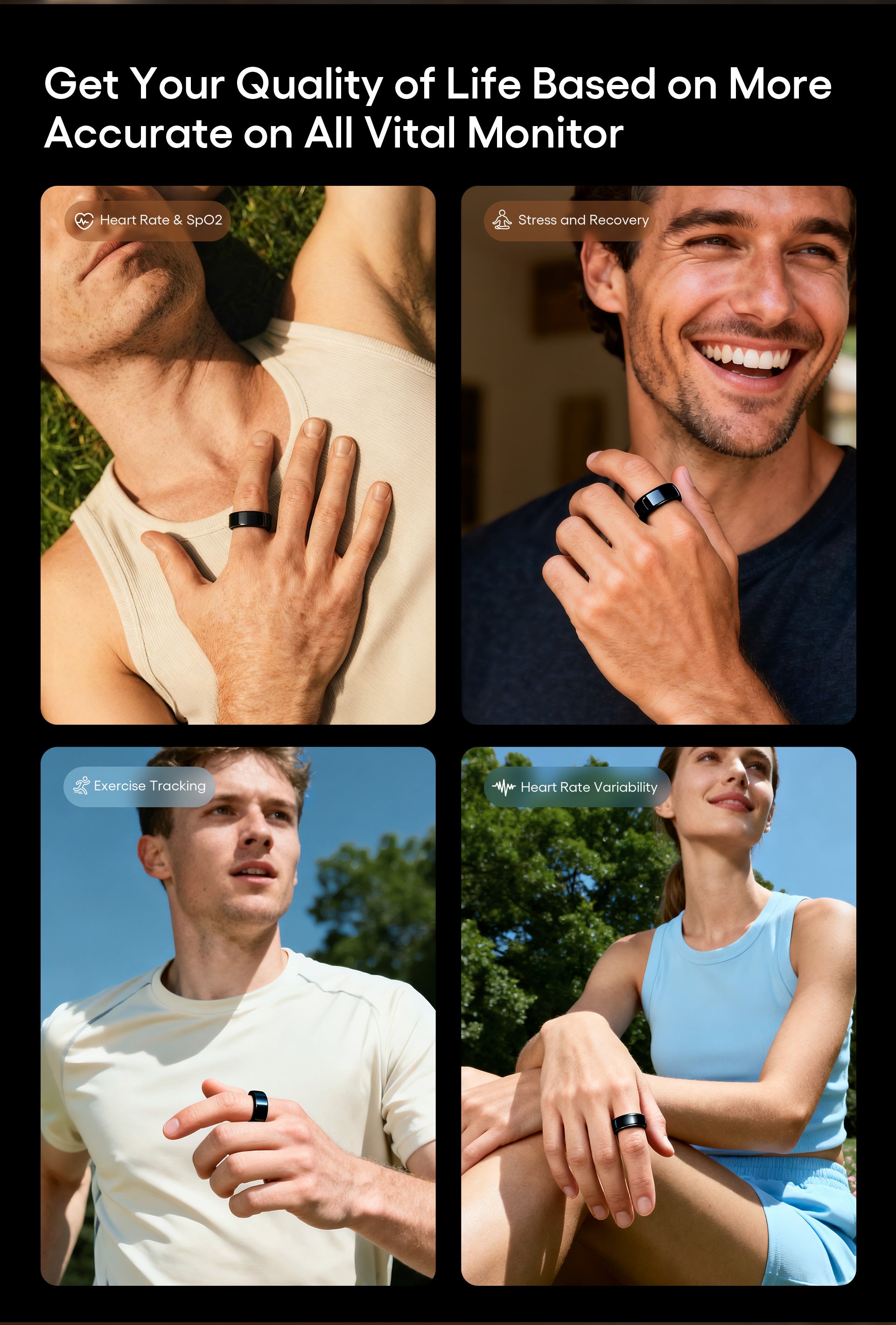Soul Vibe Ring X5 — Smart Sensor Ring with Display