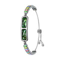 Soul Vibe BH3 smart gemstone bracelet in green with colorful gemstone chain