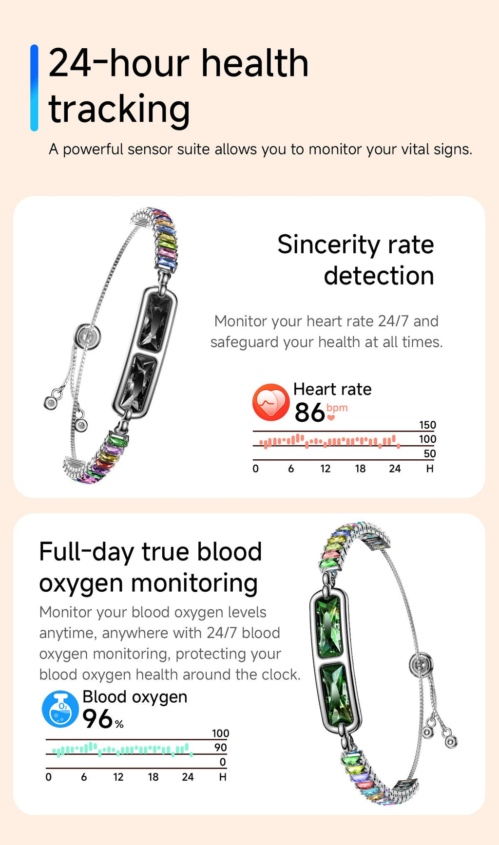 Soul Vibe BH3 Smart Gemstone Bracelet
