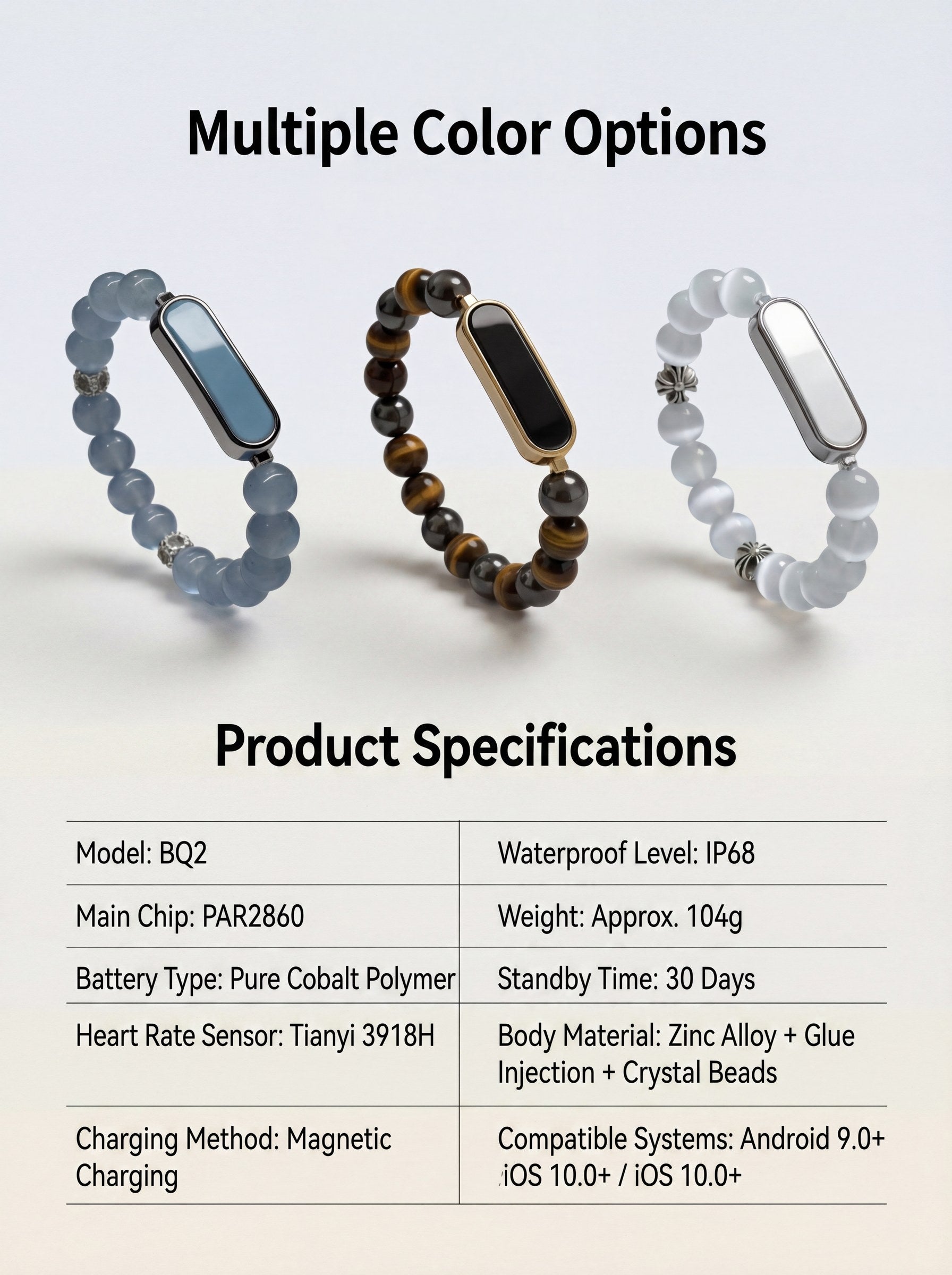 Soul Vibe BQ2 Smart Gemstone Bracelet